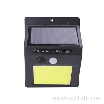 COB LED Solar PIR Sensor de movimiento Luz de pared